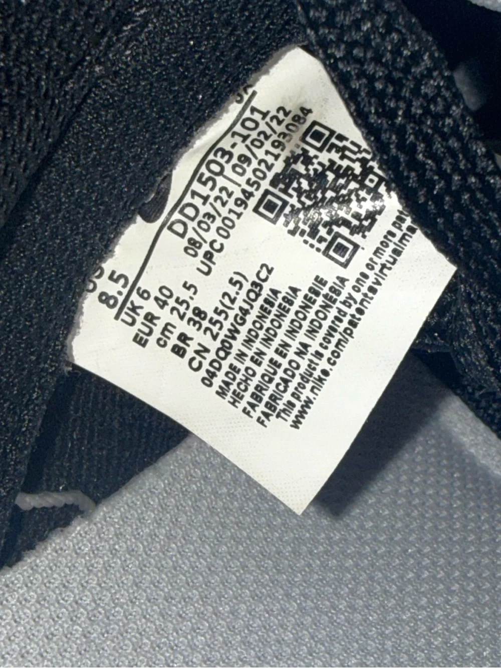 Size 8.5 - Nike Dunk Low Black White Wmns, DD1503-101, Clean, No Box, Great - Picture 8 of 10